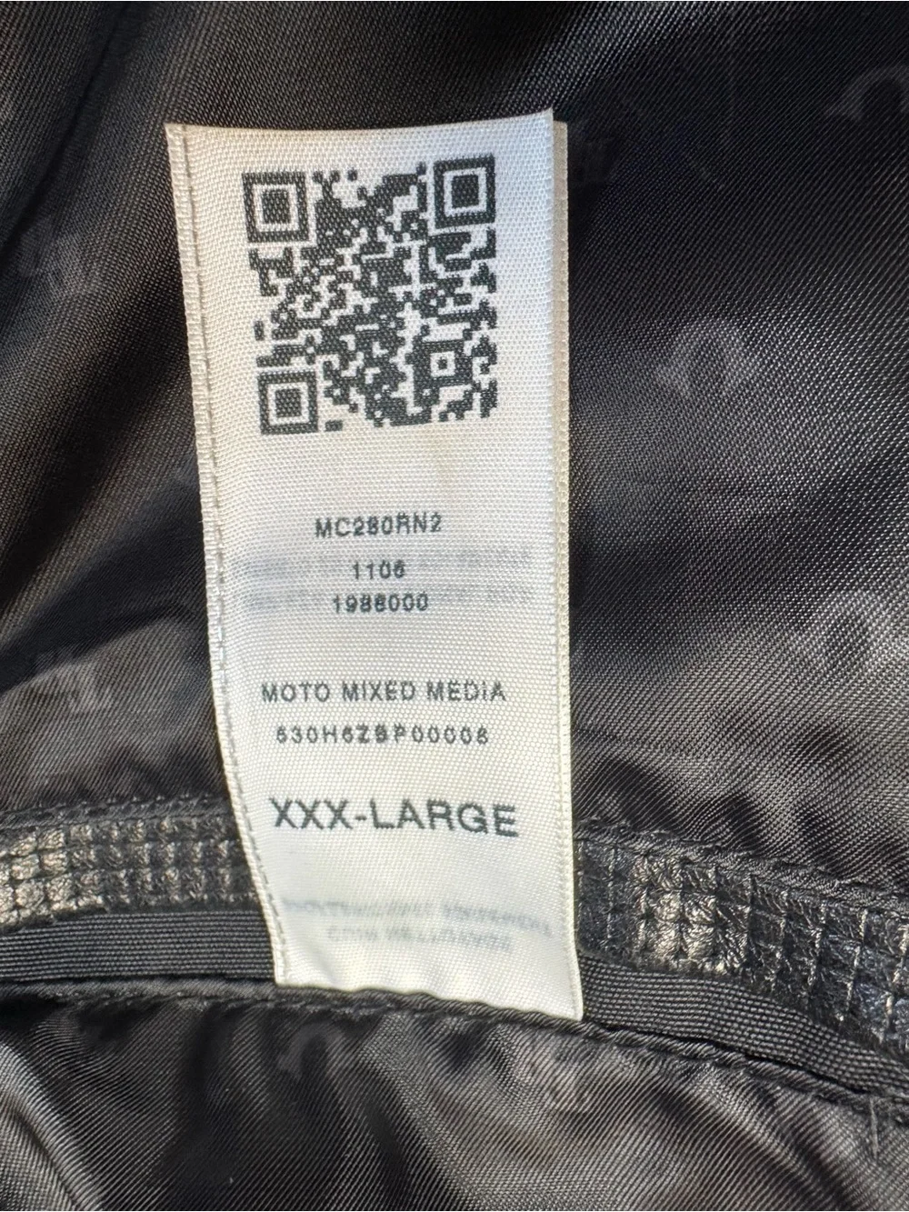 True Religion Black Bomber Mix Media Cotton Leather Jacket Size 3XL